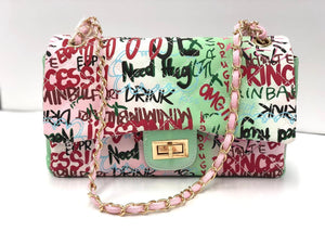 Graffiti Print Handbag