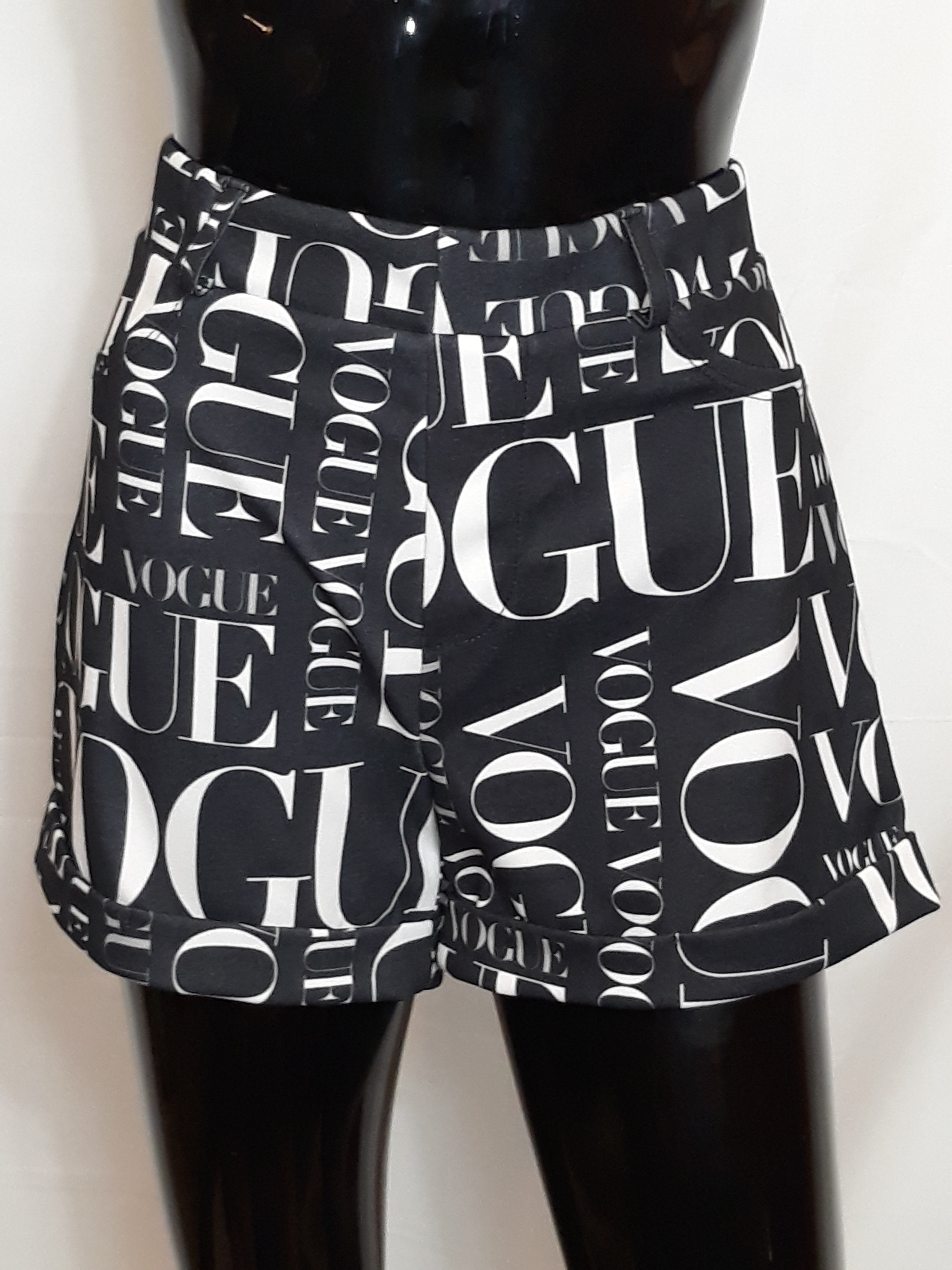 Black/White Vogue Shorts