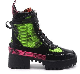 Kingpin Combat Boots for Women, Platform Boots with Chunky Block Heels