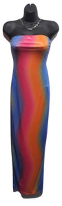 Strapless Multi-Color Body Dress