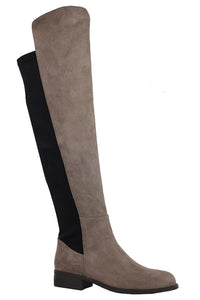 TAUPE KNEE HIGH BOOTS